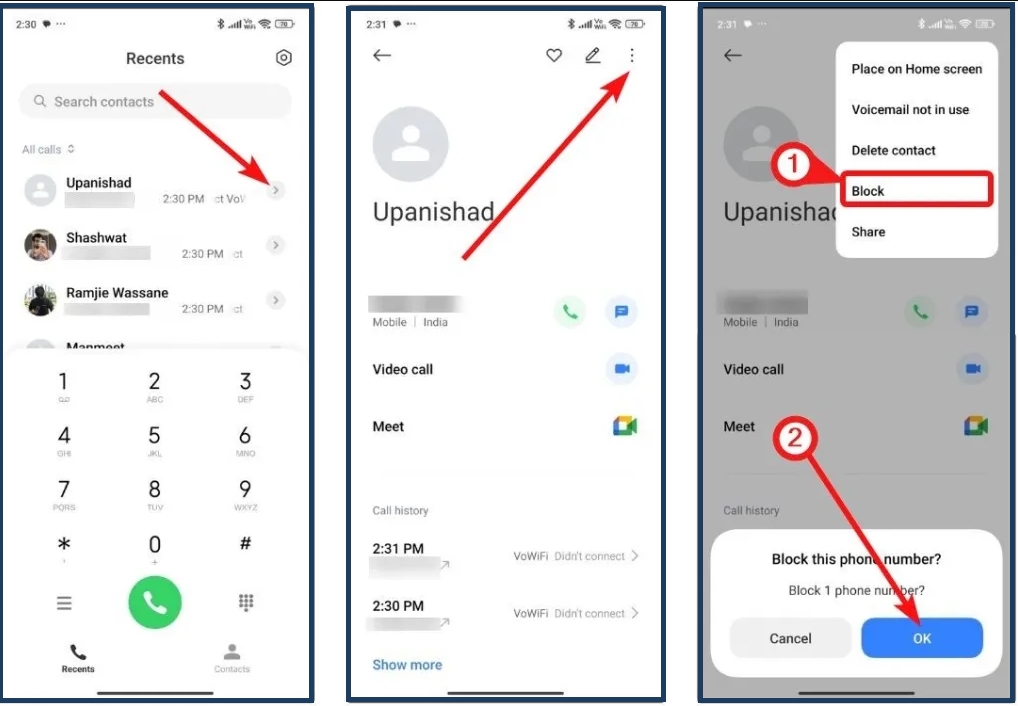 How to block numbers on Android